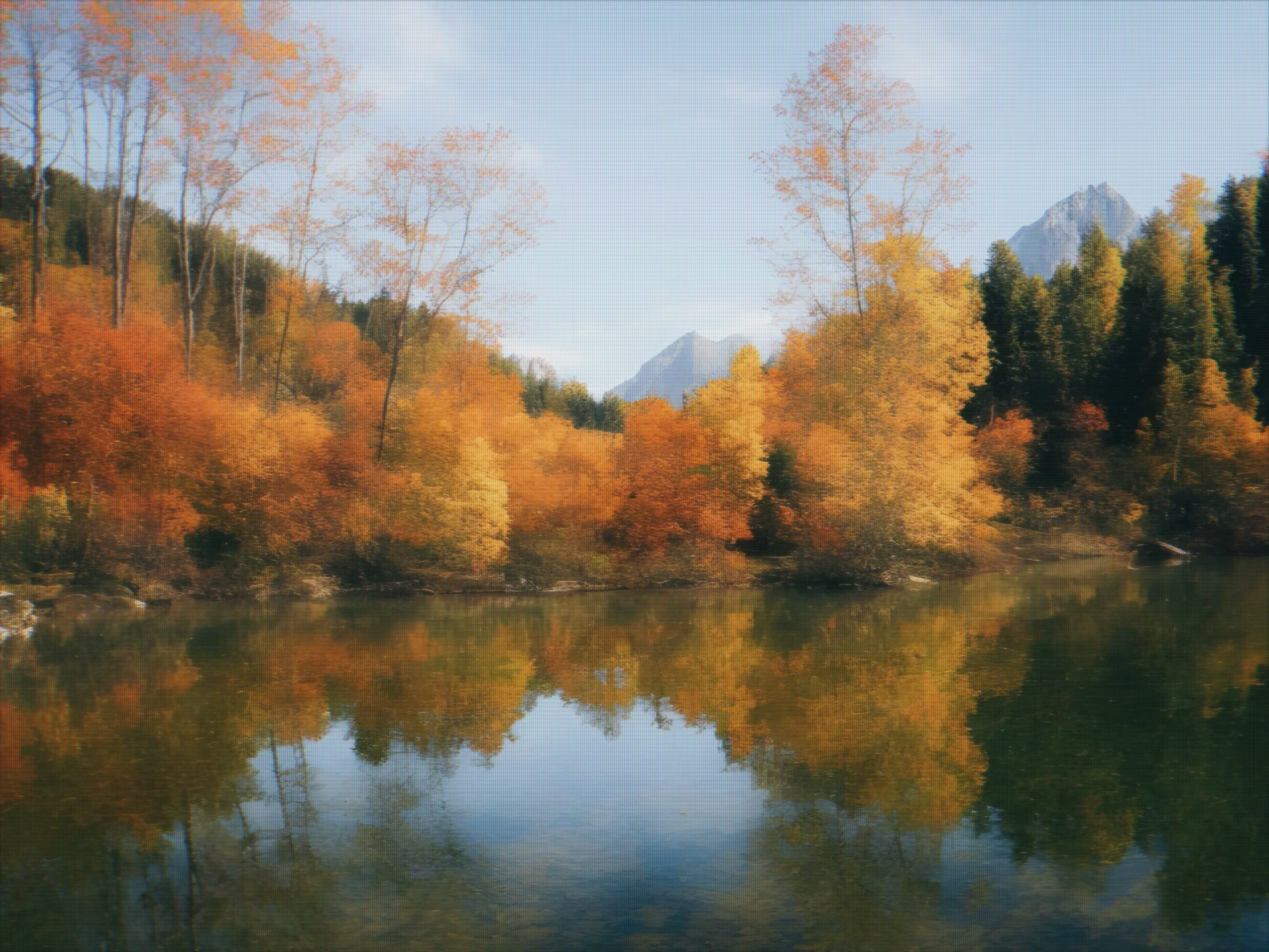 Autumn lake with the CRT look — Consumer CRT
