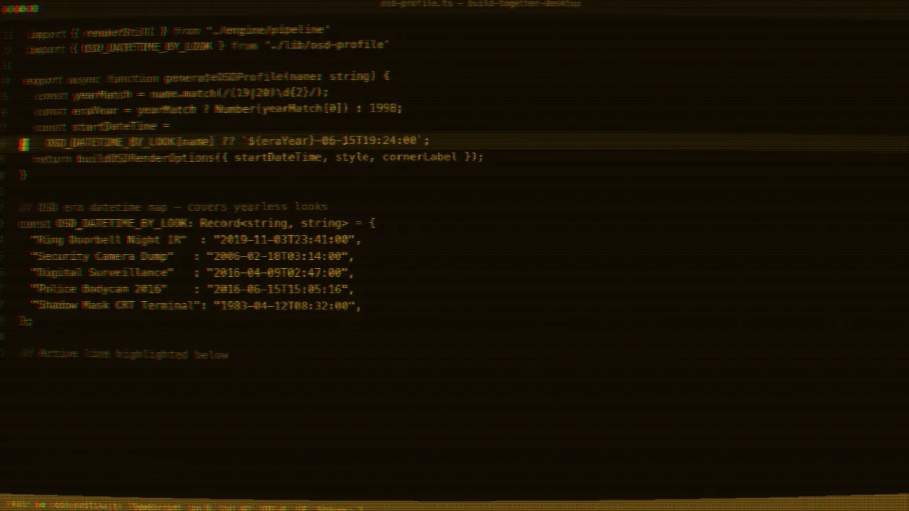 Amber Terminal look — real output from the engine — Amber Terminal