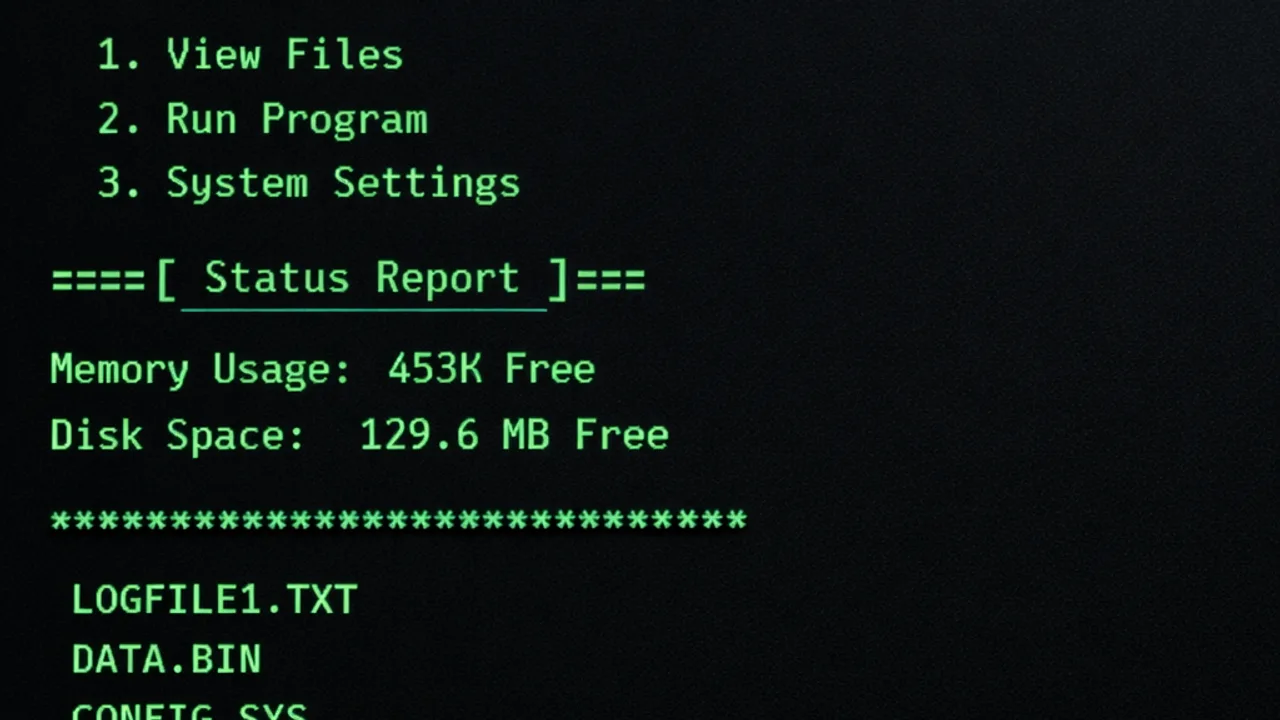 Amber Terminal look — real output from the engine — Original